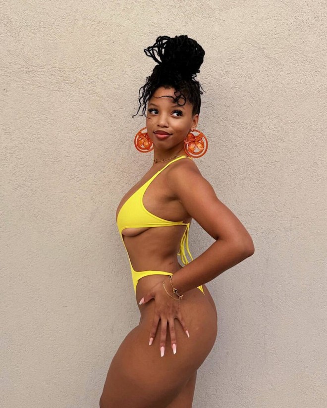 Chloe Bailey Stuns in Yellow Swimsuit, Flaunting Perfect Boobs in Sizzling Photoshoot!