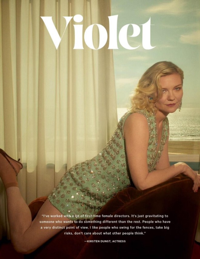 Kirsten Dunst Dazzles in Stunning Violet Magazine Photoshoot
