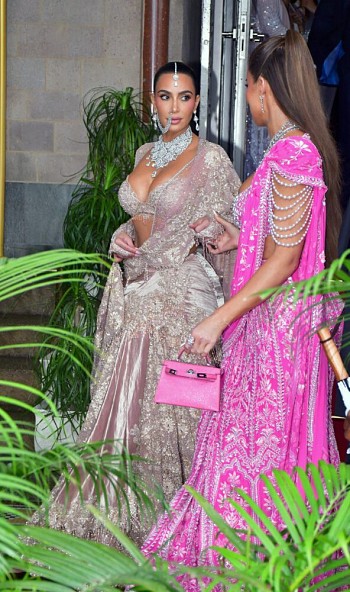 Kim Kardashian Turns Heads in Mumbai with Daring Cleavage Display